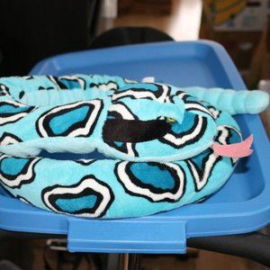 Wild Republic Rattlesnake Plush Blue Black White 50" Long Stuffed Animal